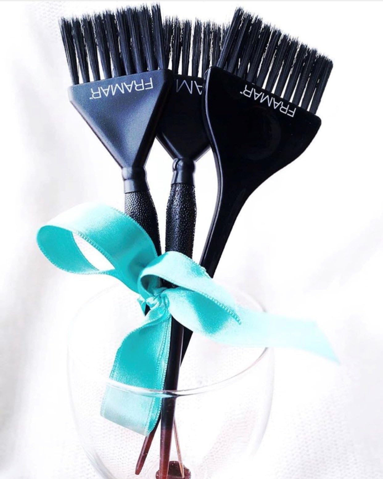 Framar Family Hair Color Brush Set - Hair Dye Brush Kit, Hair Coloring Brushes For Hair Stylist, Tint Brushes for Hair Color, Tapered Edges For Precision – 3 Pack Black - Image 5
